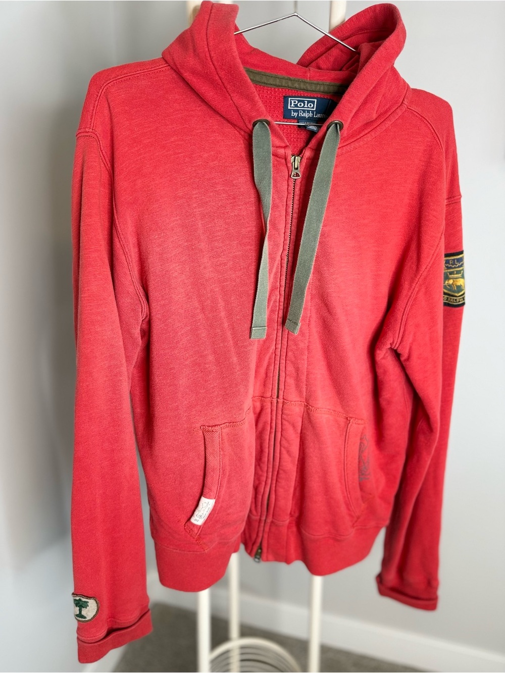 Ralph Lauren Double RL Red Zip Hoodie
